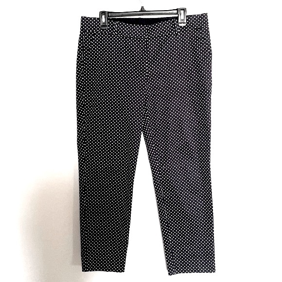 Ann Taylor Cambridge Corp Navy White Polka Dot, Size 10 - Picture 1 of 8